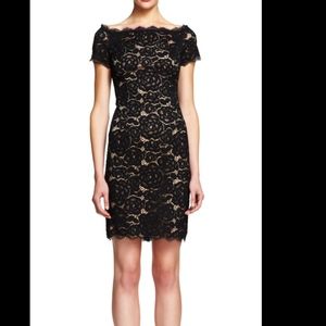 Off-the-Shoulder Black Lace Dress